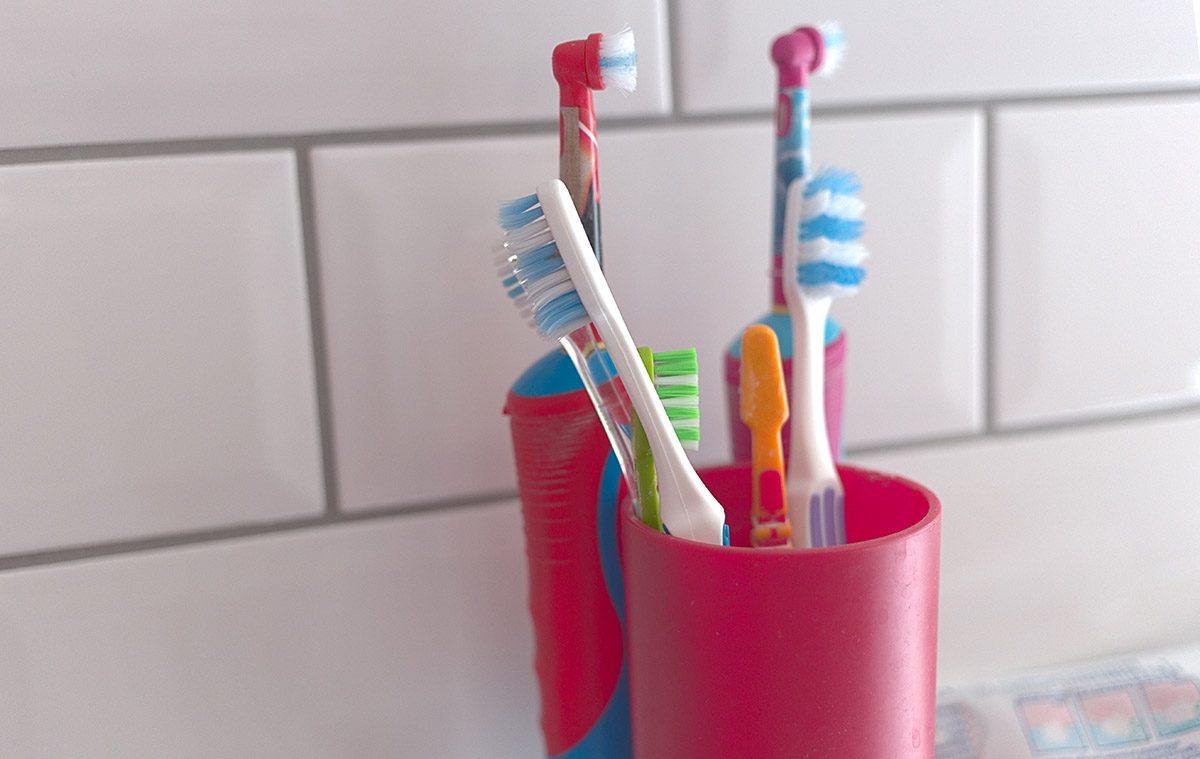types of toothbrushes Types of Toothbrushes in a cup