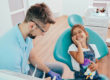 child smiling getting pediatric dentistry